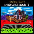 the album cover for Dinner Party - Enigmatic Society [Black & White Splatter LP]