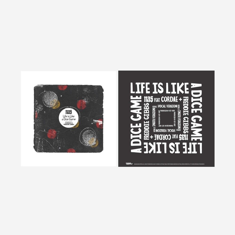 the album cover for Nas - Life Is Like A Dice Game [Vinyl Single]