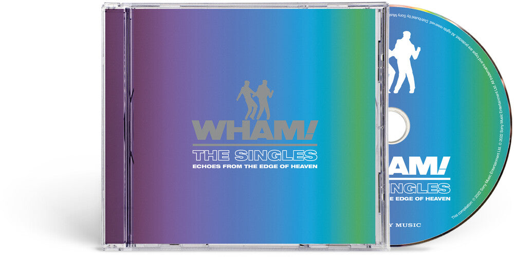 the album cover for Wham! - The Singles : Echoes From The Edge Of Heaven