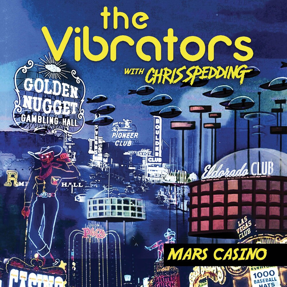 the album cover for Vibrators / Chris Spedding - Mars Casino - Purple/Blue Haze Splatter (Blue)