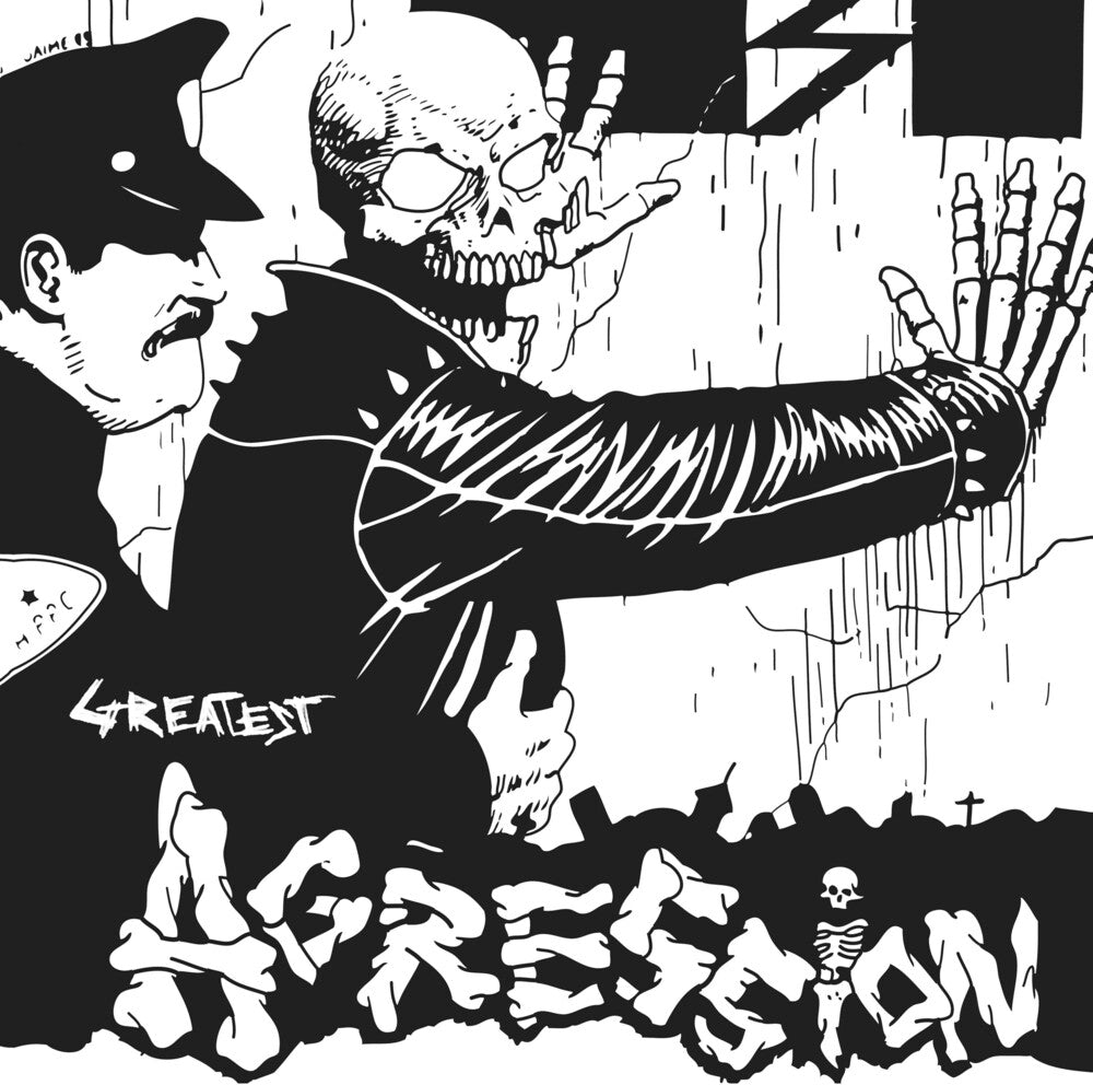 the album cover for Agression - Greatest - Black/White Splatter (Blk) [Colored Vinyl] (Wht)