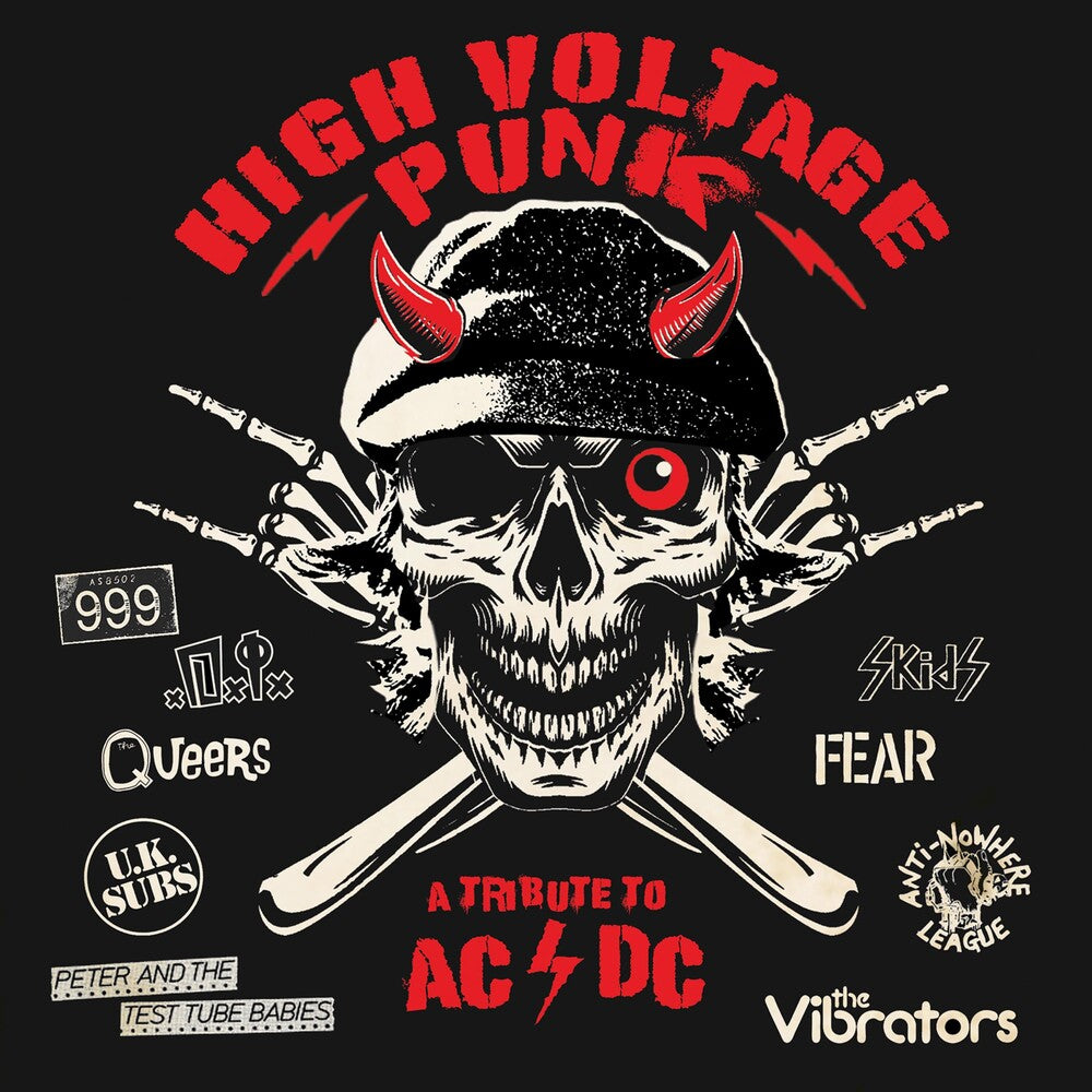 the album cover for Punk Tribute To Ac/Dc / Various (Blk) (Colv) (Red) - Punk Tribute To Ac/Dc / Various (Blk) [Colored Vinyl] (Red)