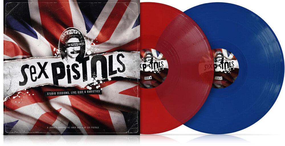 the album cover for Many Faces of Sex Pistols / Various - Many Faces Of Sex Pistols / Various - Ltd Gatefold 180gm Transparent Blue & Red Vinyl
