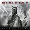 the album cover for Ministry - Amerikkkant - Grey W/ Black & White Splatter (Blk)
