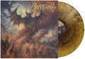 the album cover for Cryptopsy - As Gomorrah Burns - Gold & Black Galaxy (Blk)