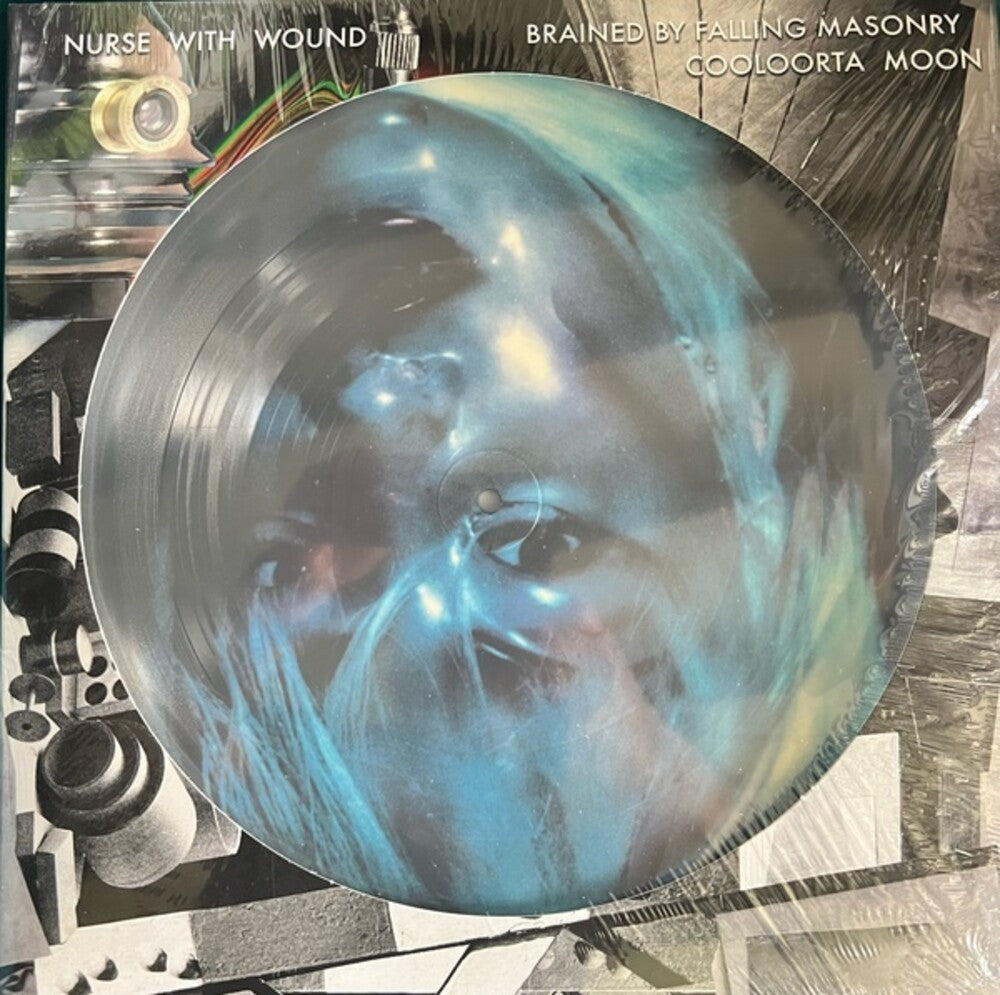 the album cover for Nurse With Wound - Brained By Fallen Masonry / Cooloorta Moon (Pict)