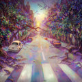 the album cover for Various Artists - Abbey Road Reimagined - A Tribute To The Beatles [Purple LP]
