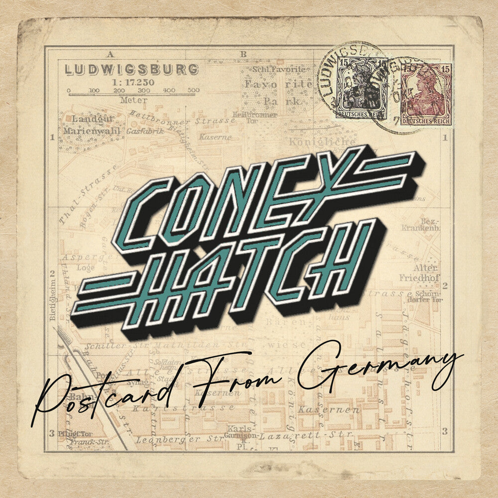 the album cover for Coney Hatch - Postcard From Germany