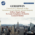 the album cover for Gershwin / Siegel / St. Louis Symphony Orchestra - Piano Concerto In F Rhapsody No. 2 I Got Rhythm