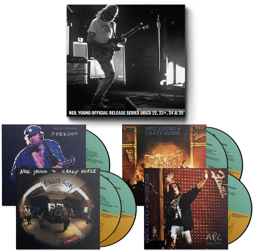 the album cover for Neil Young - ORS box #5 Official Release Series Discs 22, 23+, 24 & 25 (includes: Arc, Weld, Ragged Glory, Freedom) [CD Box Set]
