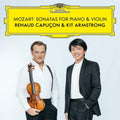 the album cover for Mozart / Renaud Capucon  / Armstrong,Kit - Mozart: Sonatas For Piano & Violin (Uk)