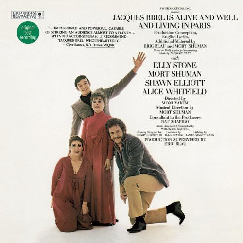 the album cover for Original Cast - Jacques Brel Is Alive & Well & Living In Paris