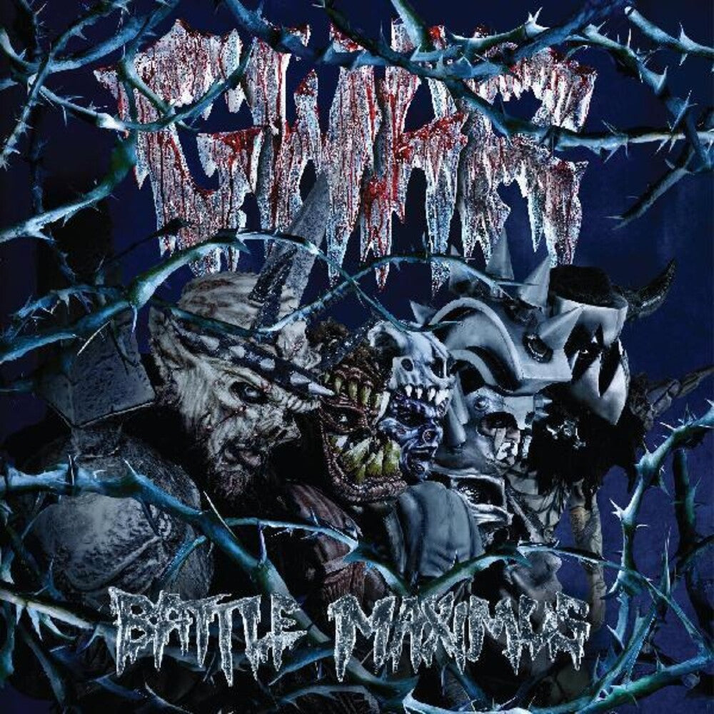 the album cover for GWAR - Battle Maximus: 10th Anniversary Edition [Crystal Blue with Dark Blue Swirl LP]
