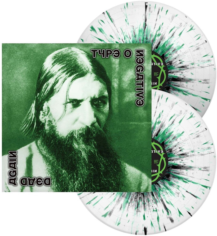 the album cover for Type O Negative - Dead Again [Limited Edition White w/ Black Green Splatter 2LP]
