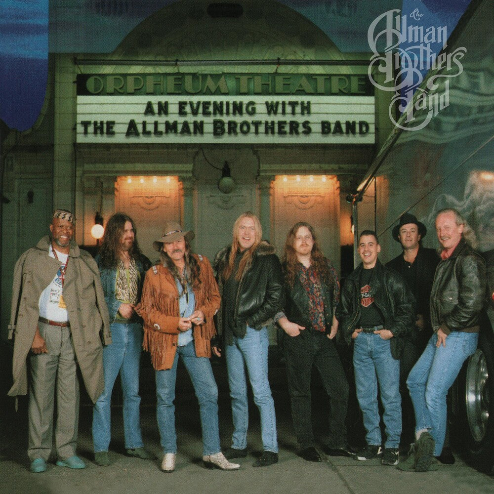 the album cover for The Allman Brothers Band - An Evening With The Allman Brothers Band - First Set [Limited Edition Red & Orange Swirl LP]
