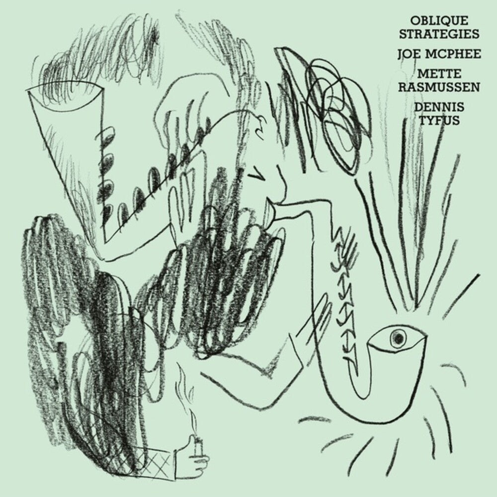 the album cover for Joe Mcphee  / Rasmussen,Mette / Tyfus,Dennis - Oblique Strategies