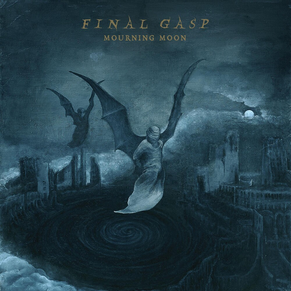 the album cover for Final Gasp - Mourning Moon [Indie Exclusive Limited Edition SeaBlackGalaxy LP]