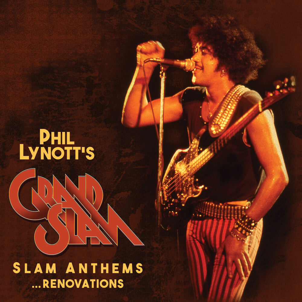the album cover for Phil Lynott  + Grand Slam - Slam Anthems...Renovations - Gold [Colored Vinyl] (Gol)