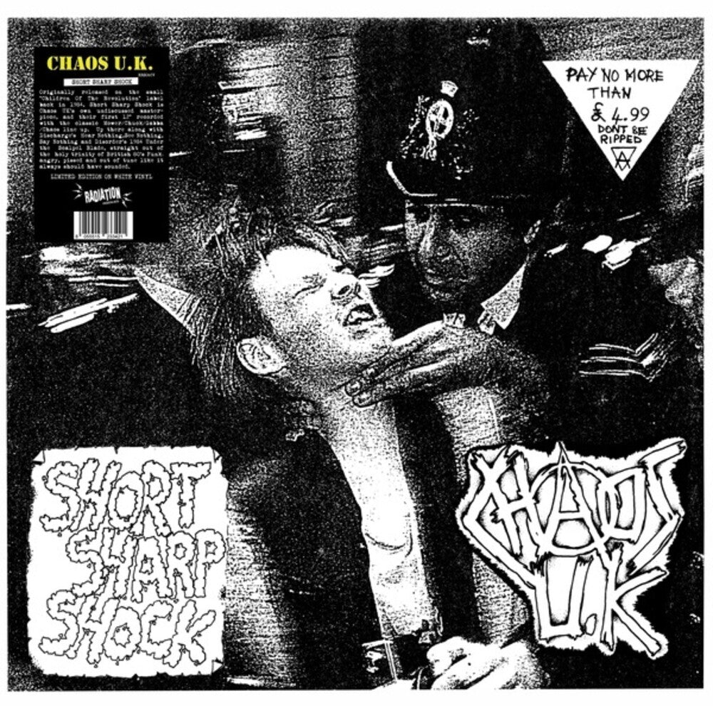 the album cover for Chaos U.K - Short Sharp Shock [Colored Vinyl] (Wht) (Uk)