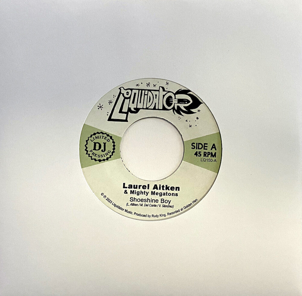 the album cover for Laurel Aitken  & Mighty Megatons - Shoeshine Boy / Woman A Go Mad Me (Spa)