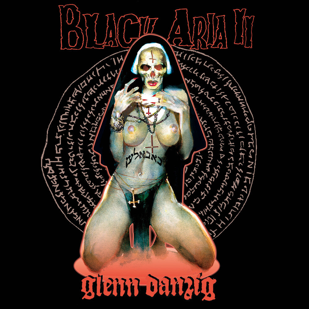 the album cover for Glenn Danzig - Black Aria 2 - Black/White Splatter (Blk) [Colored Vinyl]