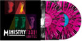 the album cover for Ministry - Trax Rarities - Black/White/Magenta Splatter