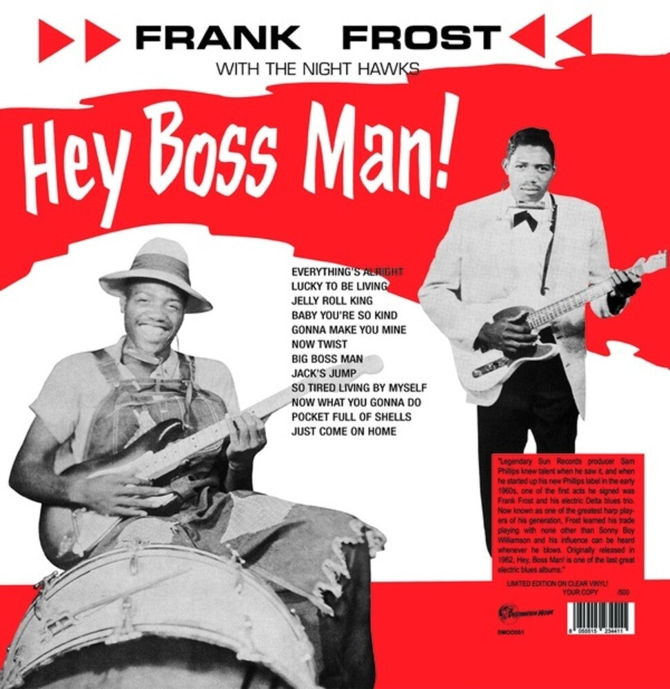 the album cover for Frank Frost  / Night Hawks - Hey Boss Man
