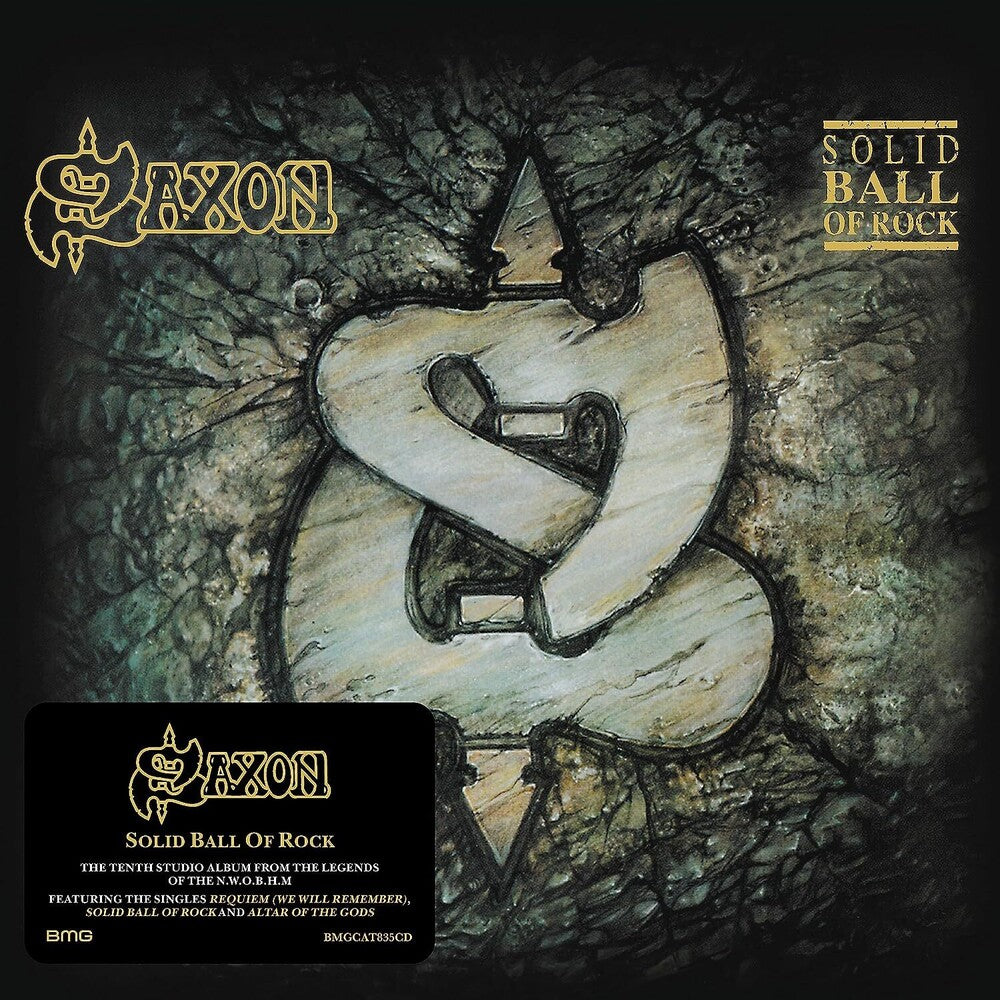 the album cover for Saxon - Solid Ball Of Rock