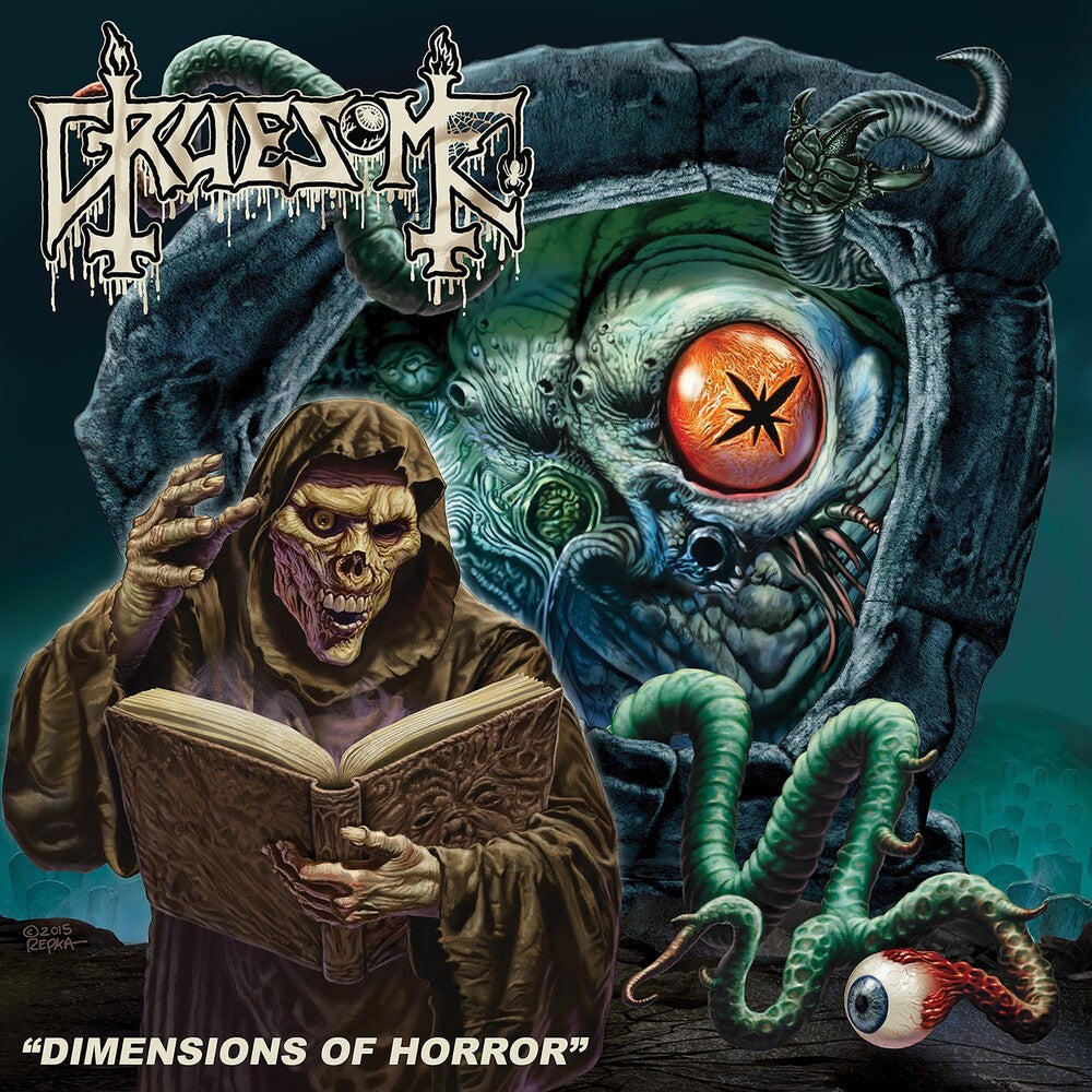 the album cover for Gruesome - Dimensions Of Horror [Clear Vinyl] (Grn)