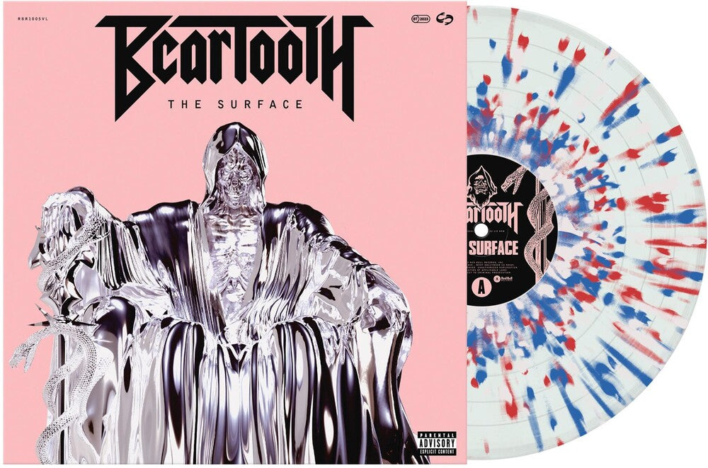 the album cover for Beartooth - The Surface [Indie Exclusive Limited Edition Red/White/Blue Splatter LP]