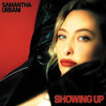 the album cover for Samantha Urbani - Showing Up [Limited Edition Khaki Green LP]