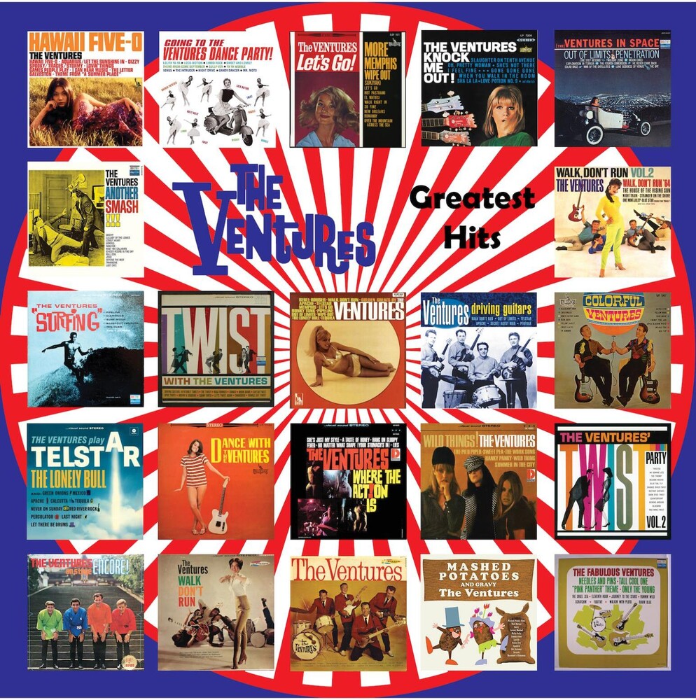 the album cover for Ventures - Greatest Hits [Colored Vinyl] (Gate) (Red)