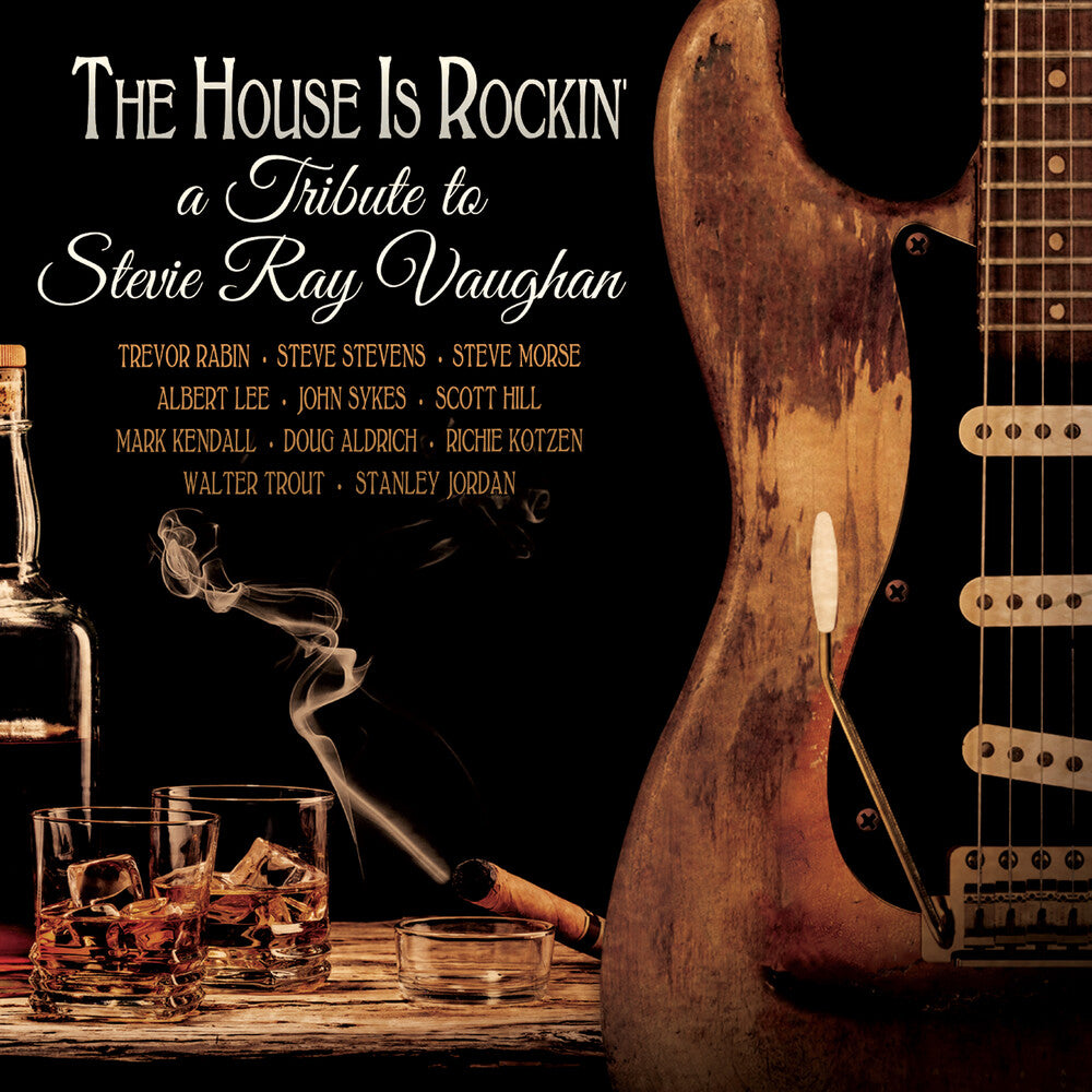 the album cover for Trevor Rabin - House Is Rockin' - A Tribute To Stevie Ray Vaughan