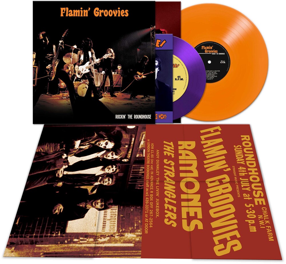 the album cover for Flamin' Goovies - Rockin' The Roundhouse - Orange [Colored Vinyl] (Org)