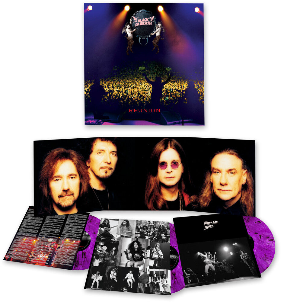 the album cover for Black Sabbath - Reunion [Indie Exclusive Limited Edition Purple Smoke 3LP]