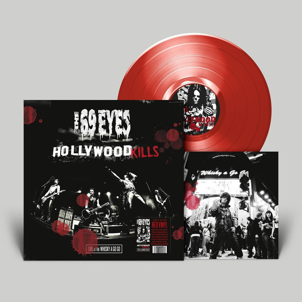 the album cover for 69 Eyes - Hollywood Kills - Live At The Whisky A Go Go (Red)