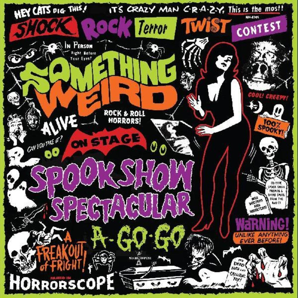 the album cover for Something Weird (Bonus Dvd) (Colv) (Org) - Spook Show Spectacular A-Go-Go (Bonus Dvd) [Colored Vinyl]