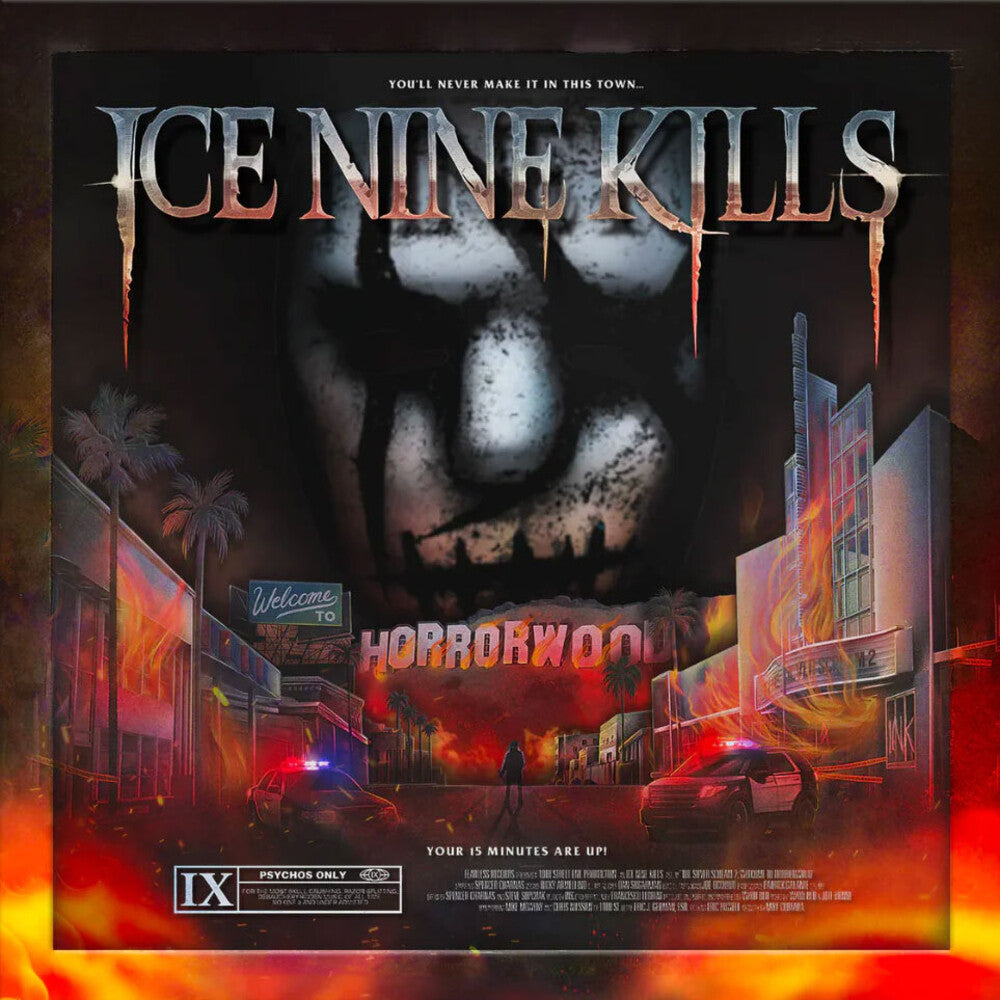 the album cover for Ice Nine Kills - Welcome To Horrorwood: Under Fire (Deluxe Edition) [Limited Edition Deluxe LP Box Set]
