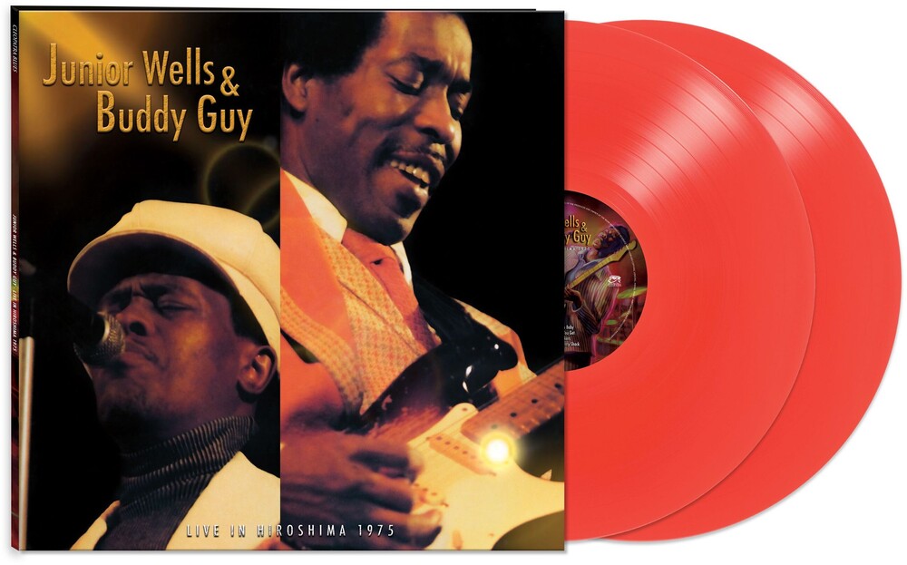 the album cover for Junior Wells  / Guy,Buddy - Live In Hiroshima 1975 - Red [Colored Vinyl] (Red)