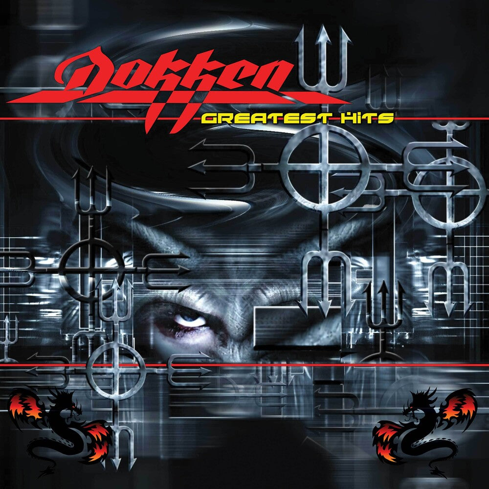 the album cover for Dokken - Greatest Hits - Red/Purple Splatter [Colored Vinyl] [Limited Edition]