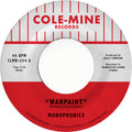 the album cover for Monophonics & Kelly Finnigan - Warpaint / Crash & Burn [Natural w/ Black Swirl Vinyl Single]
