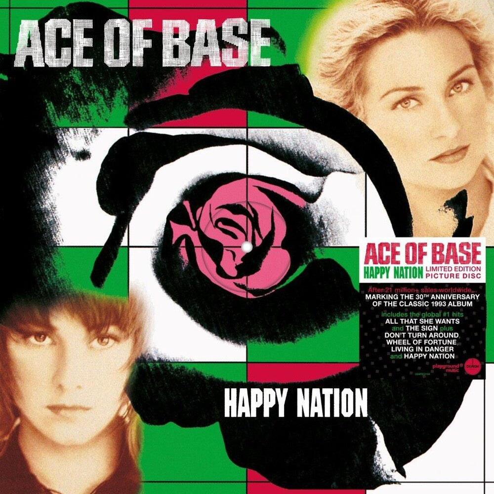the album cover for Ace Of Base - Happy Nation (Pict) (Uk)
