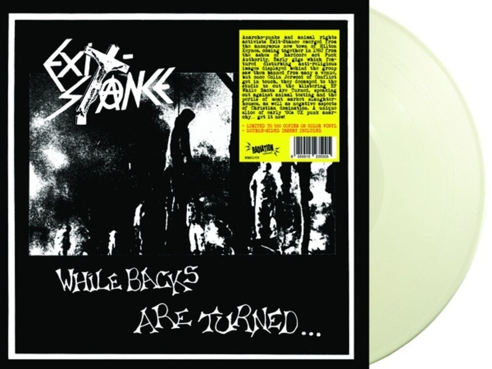 the album cover for Exit-Stance - While Backs Are Turned [Colored Vinyl] (Wht)
