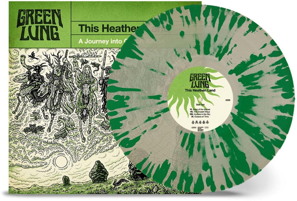 the album cover for Green Lung - This Heathen Land Natural/Green Splatter [Colored Vinyl]