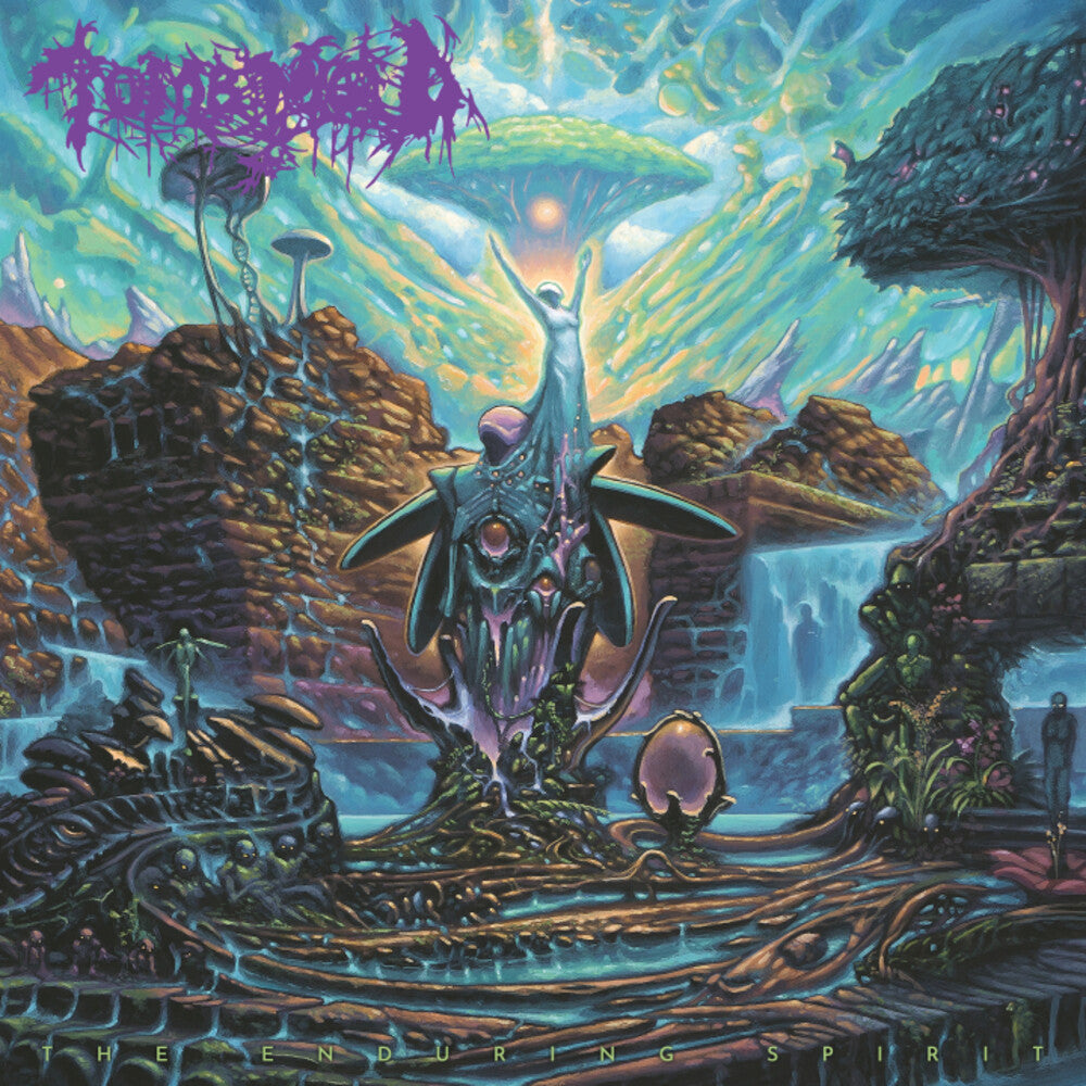 the album cover for Tomb Mold - Enduring Spirit - Blue/Black (Blk) (Blue) [Colored Vinyl]