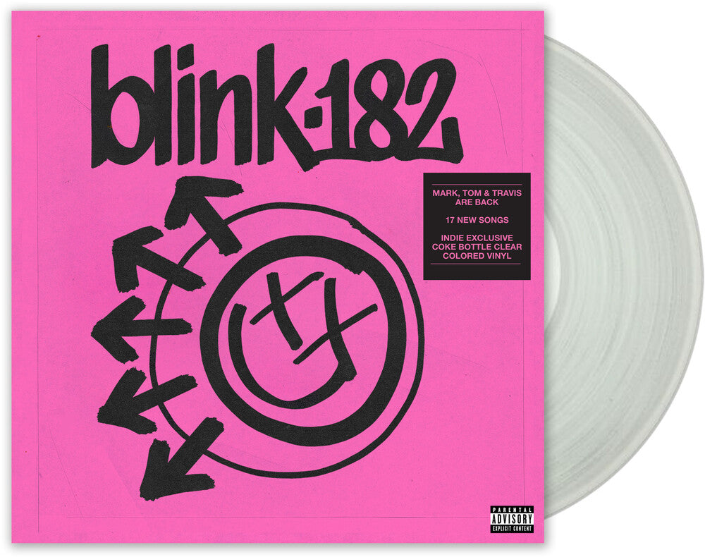 the album cover for blink-182 - ONE MORE TIME… [Indie Exclusive Limited Edition Coke Bottle Clear LP]
