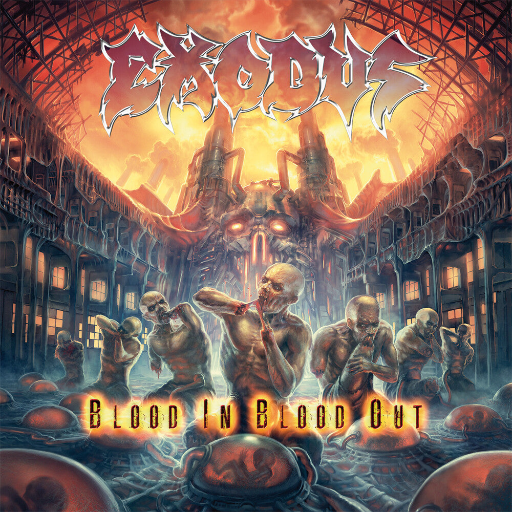 the album cover for Exodus - Blood In Blood Out: 10th Anniversary [Clear Gold Black Splatter 2LP]