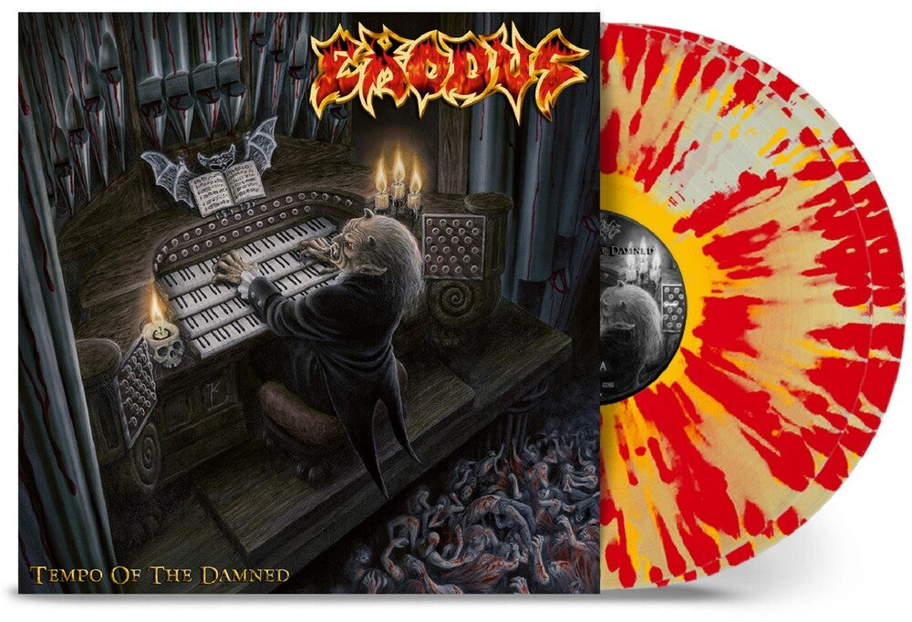 the album cover for Exodus - Tempo Of The Damned: 20th Anniversary [Natural Yellow Red Splatter 2LP]
