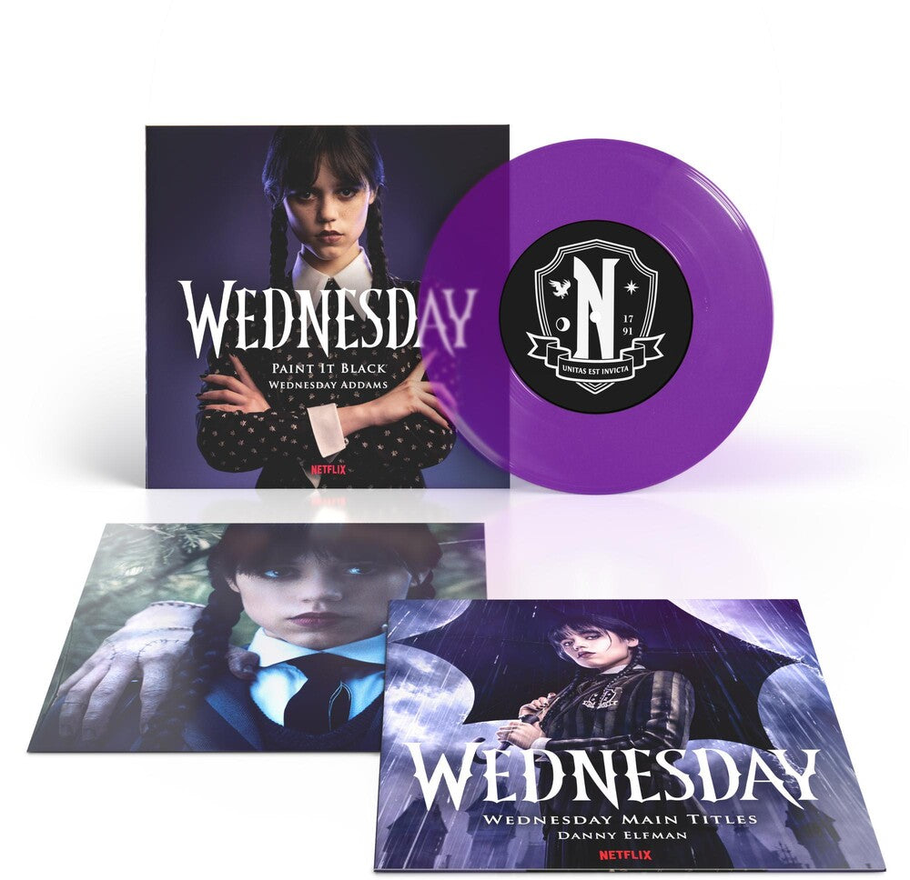the album cover for Wednesday Addams - Wednesday - Paint It Black / Main Titles