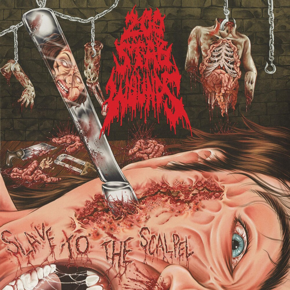 the album cover for 200 Stab Wounds - Slave To The Scalpel (Blue) [Clear Vinyl]